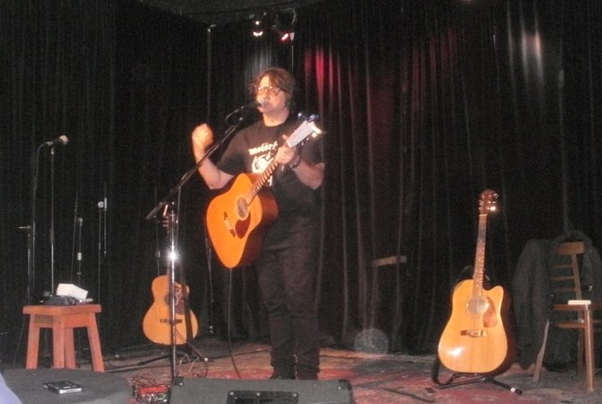 Joe Algeri performs at Lestat's Coffeehouse on August 4, 2013. Photo by Bart Mendoza.