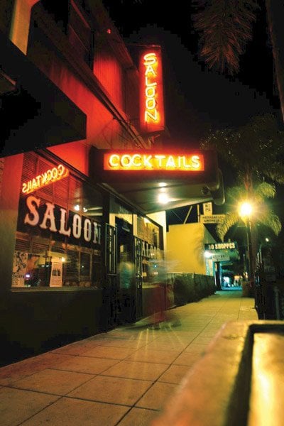 The Daley Double Saloon  in Encinitas easily transforms from a  mingling bar to a place to boogie.