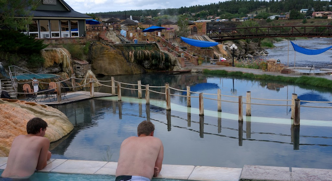 Soaking it all in at Pagosa's The Springs Resort & Spa. 