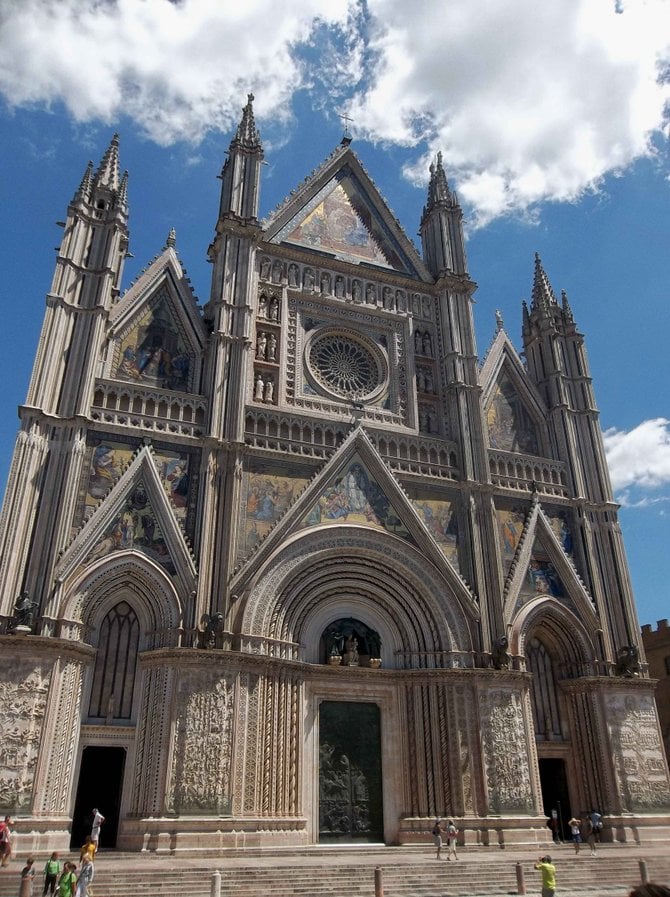 The cathedral in Orvieto, Italy