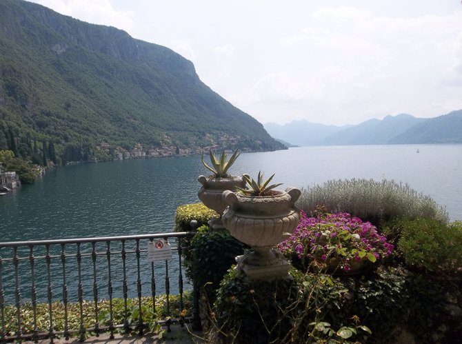 Villa view of Lake Como. 