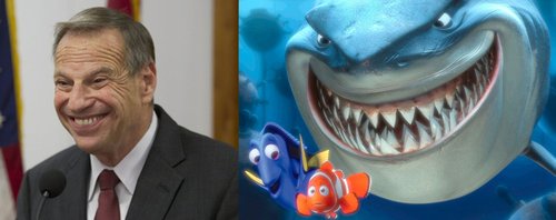 Bruce appears through the courtesy of Pixar and Walt Disney Studios.