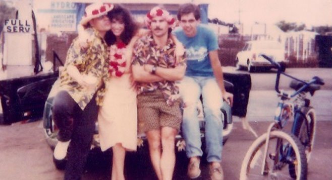 91X crew of 1987: Oz Medina, Susan DeVincent, Billy Bones, and Wreckless Erik 