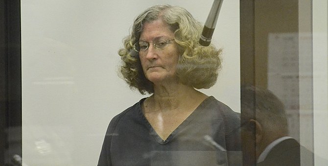 Mary Rose Bodek in custody. Photo Weatherston.