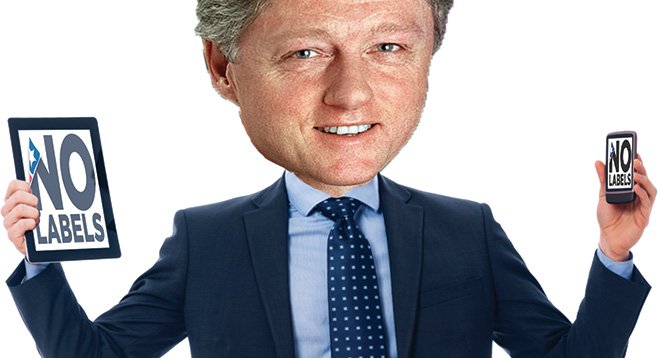 Perhaps he’s sick of being labeled. Bill Clinton backs the non-partisan “citizens’ movement” No Labels.