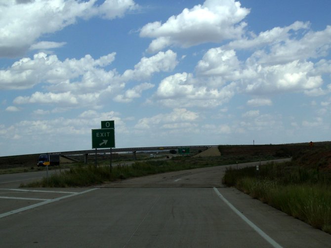 Exit 0 to Glenrio on the Texas-New Mexico state line