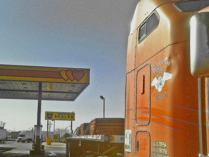 Heaven On Earth
El Paso TX truck at Loves west truckstop Lordsburg NM 