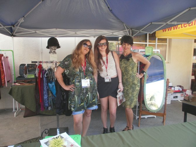Garbo's Cathryn Beeks had a vintage clothing booth by the pool. Photo by Bart Mendoza.