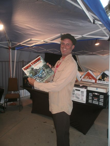 Max Bristol, owner of Flapping Jet records, does a little shopping. Photo by Bart Mendoza.