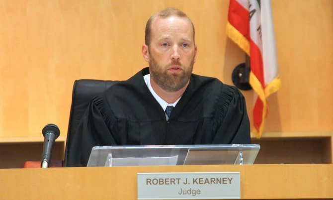 Judge Kearney emphasized the protective order at the end of the hearing. Photo Weatherston.