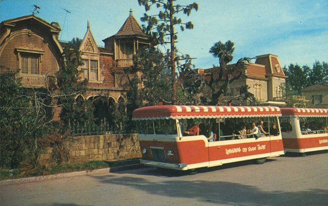 Who needs the Dragula when the Universal Studios tram is parked outside your front gate?