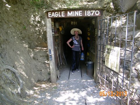 This is the entrance to the legendary Eagle Mine where many went in poor and came out rich with gold. 