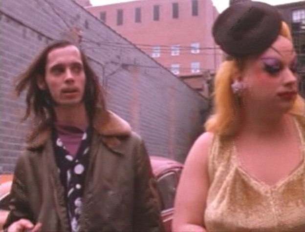 John Waters and Divine on the set of "Pink Flamingos." 