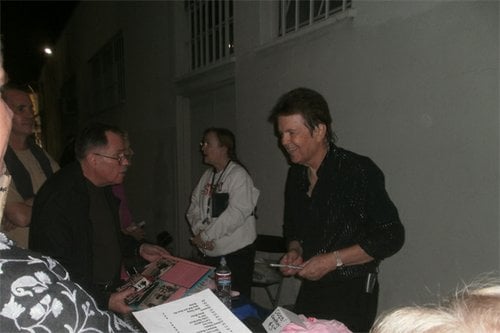 The Standells Larry Tamblyn meets fans post show. Photo by Bart Mendoza. 