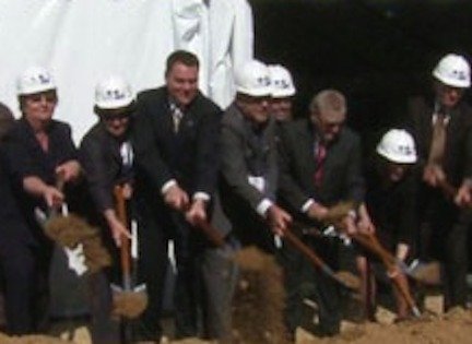 Then-city councilman Carl DeMaio breaks ground on Molasky-owned FBI complex