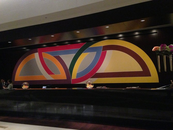 Frank Stella's painting in the lobby of Vdara