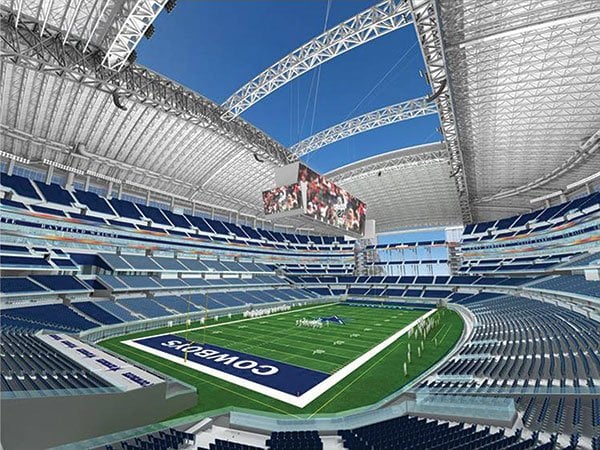 Texas propagandists overestimated Super Bowl revenues at Cowboys Stadium, now AT&T Stadium.