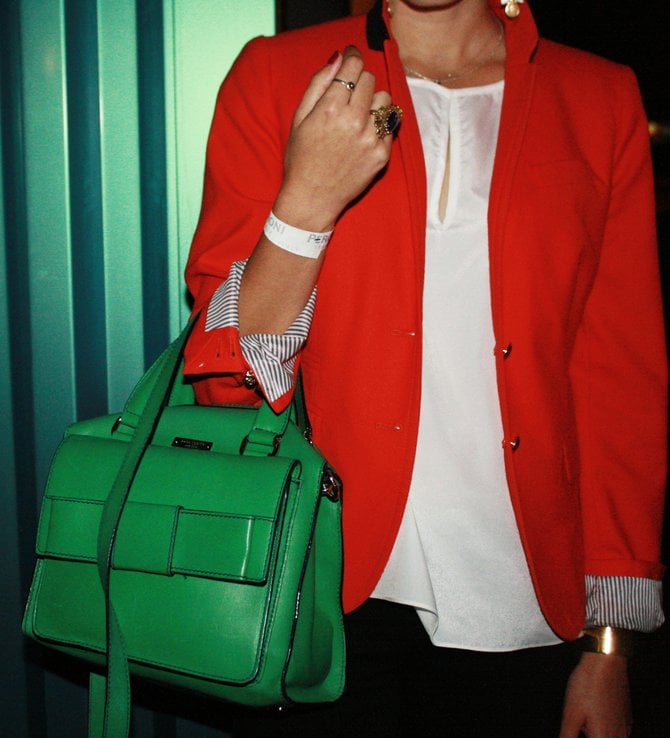 Green Kate Spade purse