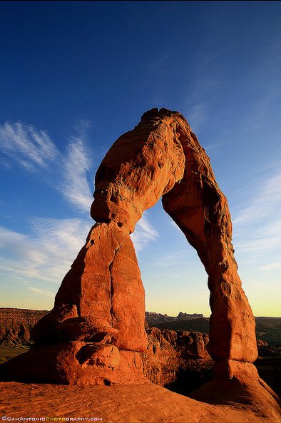Delicate Arch, the symbol of Utah, in Arches National Park (with no tourists)