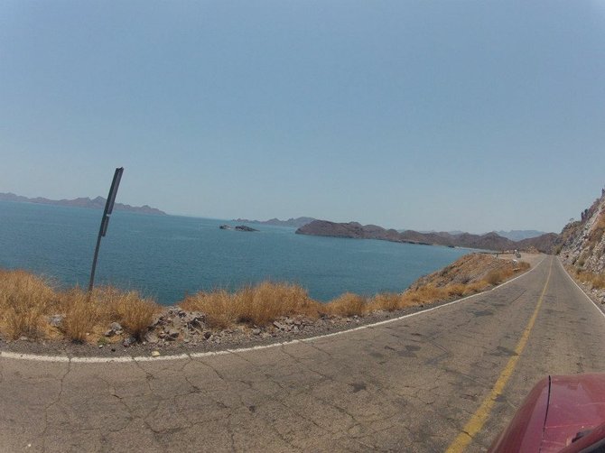 Driving by the sea of cortez
