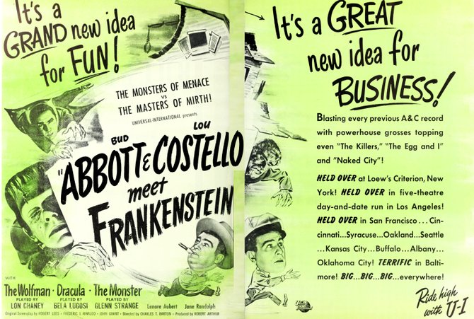 ABBOTT AND COSTELLO MEET FRANKENSTEIN. "The Film Bulletin," August 16, 1948.