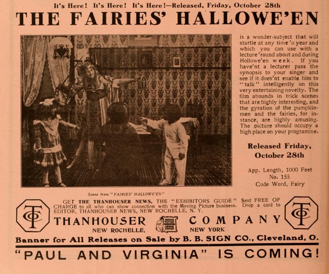 THE FARIES' HALLOWEEN. "Moving Picture World," October, 1910.