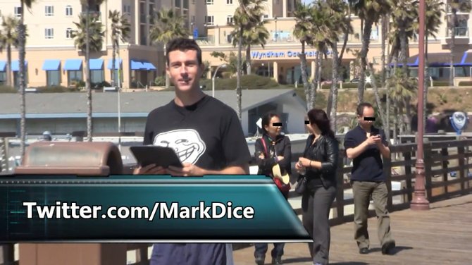 It doesn't take much for political satirist Mark Dice to convince folks in Oceanside to support a "Nazi Germany style police state."