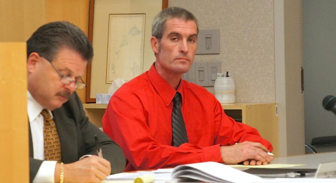 Defense attorney and James Head in court. Photo by Eva
