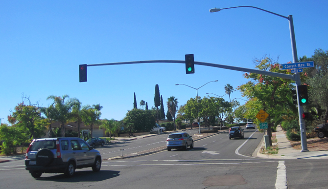 Intersection of Jackson Drive and Cowles Mountain Boulevard