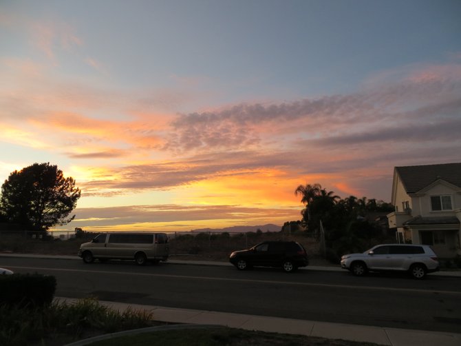 The sunsets were fantastic last month in Oceanside.  Here is another one I took, looking towards Camp Pendleton.