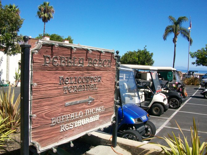 Chopper landing pad on Catalina Island.