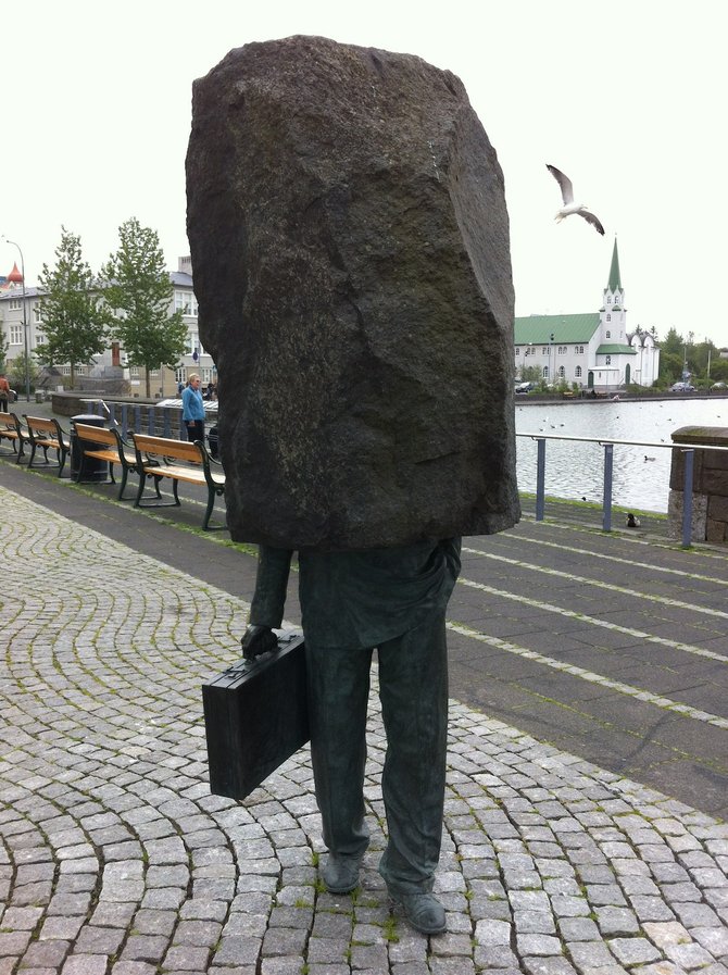 "Everyman" sculpture in Reykjavik. 