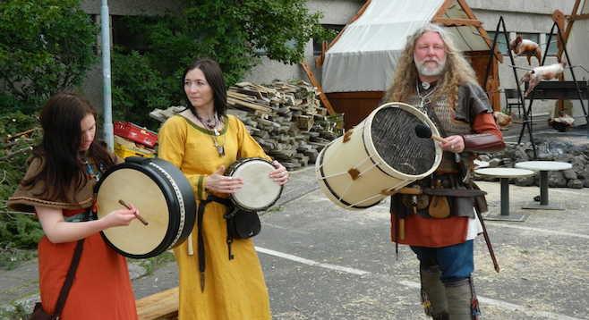 Vikings being vikings: a reenactment at Iceland's annual Viking Fest. 