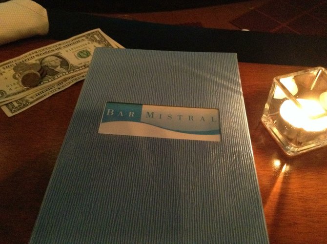 Happy hour menu book