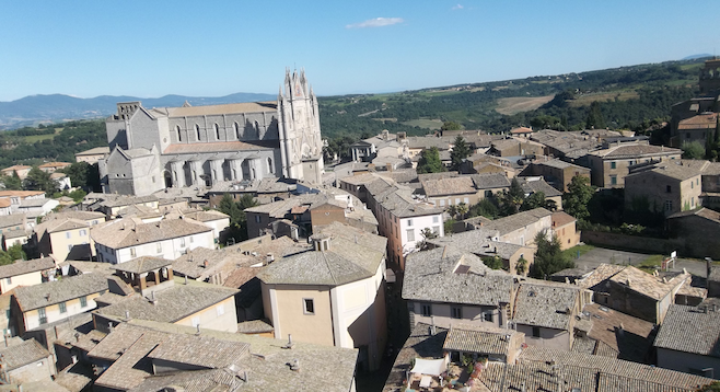 The medieval old town of Orvieto. 