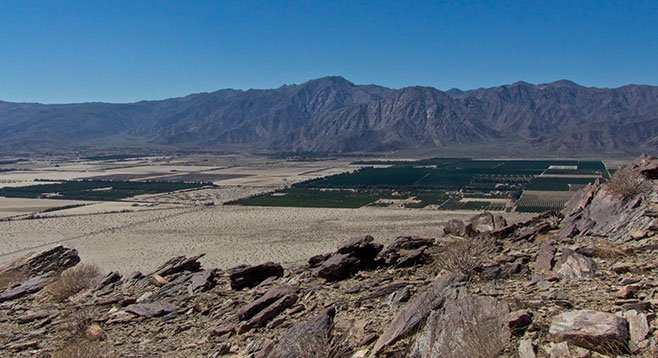 Coyote Mountain South Shoulder view (west) into Borrego Valley