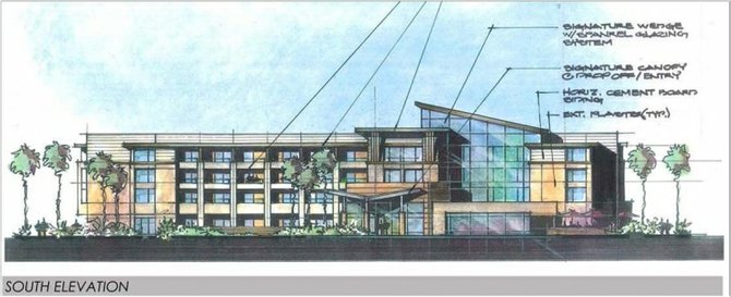 Sunroad's proposed 175-room hotel on Harbor Island (June 2011 illustration)