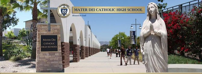 Mater Dai Facebook page photo shows Mother Mary praying for the South Bay school.