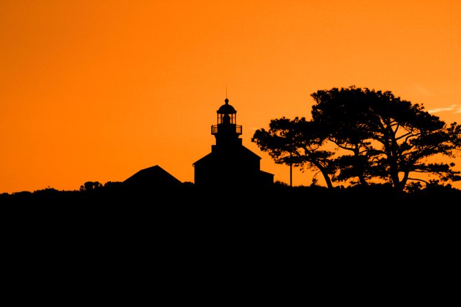 Cabrillo Lighthouse at sunset.

Pt Loma, CA