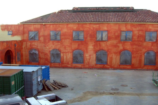 A Barracks building during restoration