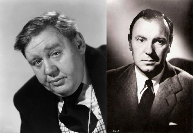 Charles Laughton (left) and Ralph Richardson.