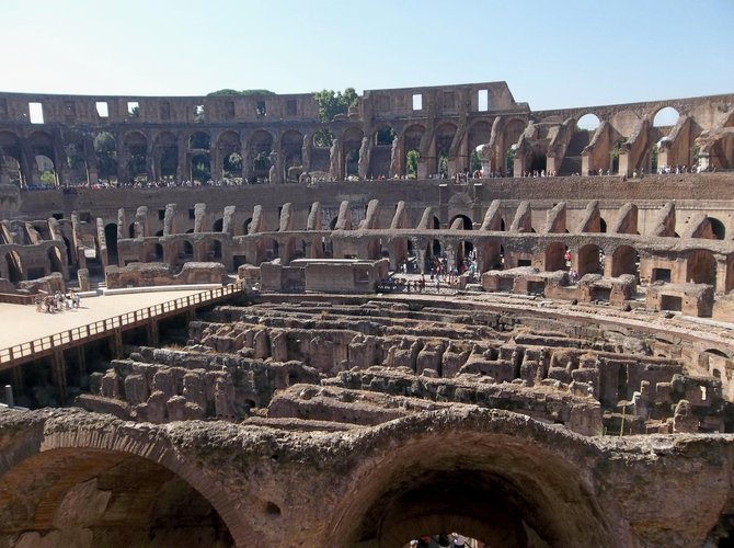 Interior of the Coliseum in Rome