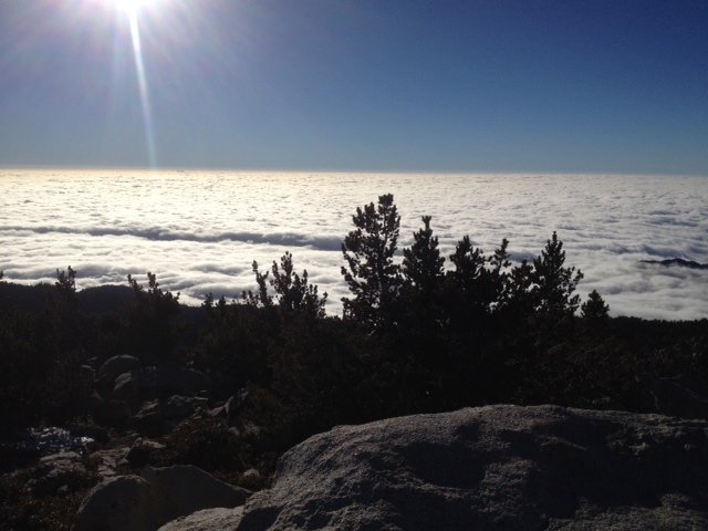The final view of the hike from above the clouds. It took 10.5 hours, but it was worth it.
