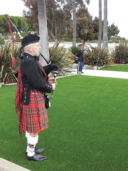 Skip the carolers — hire Larry Samuels to play the bagpipes at your holiday event.