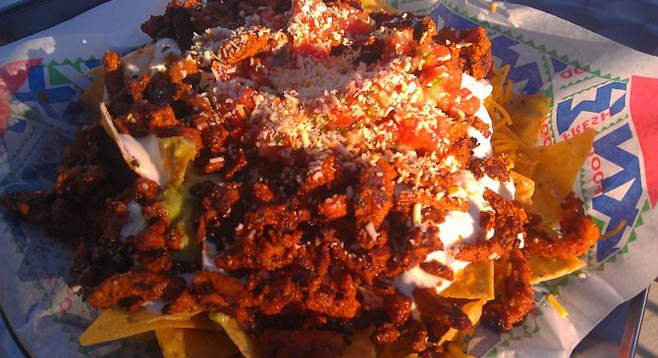 Diego-Mex adobada, though far from its roots, is a consistent, late-night pleaser. 