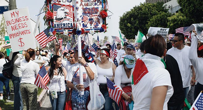 Catherine Opie, Untitled #2 (Immigration March, Los Angeles, CA), 2006 (courtesy of the artist and Regen Projects, Los Angeles).