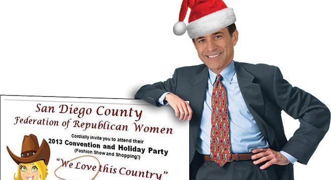 San Diego’s Republican women love Darrell Issa, especially when he wears his Santa hat.