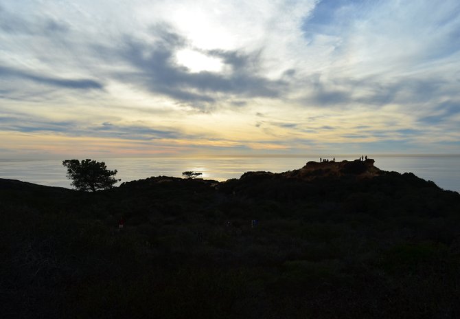 Torrey Pines State Reserve at sunset.  December 15th, 2013.  