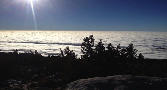 The final view of the hike from above the clouds. It took 10.5 hours, but it was worth it.
