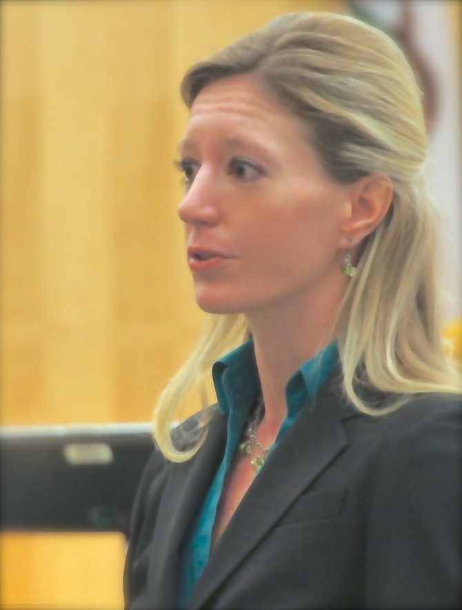 Prosecutor Laurie Hauf.  Photo by Eva